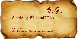 Virág Filoméla névjegykártya